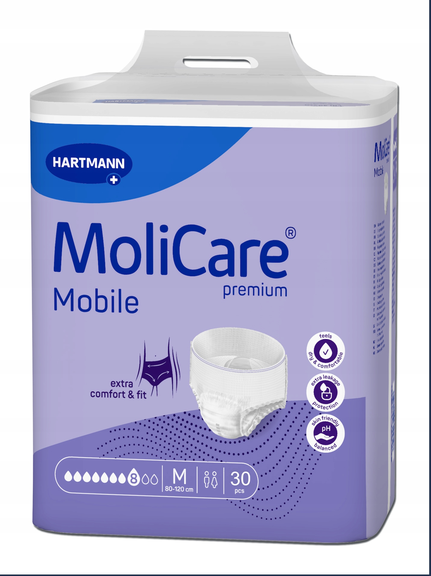 Molicare Mobile Premium 8 kropli rozmiar M 30 sztuk Nowa Wersja