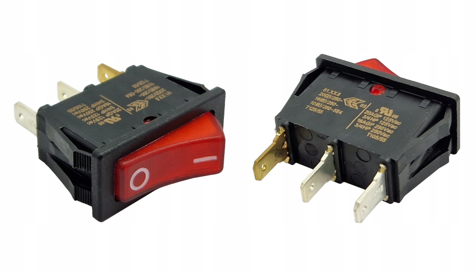 

Przełącznik Wyłącznik 230V 20A Podświetlany Czerw