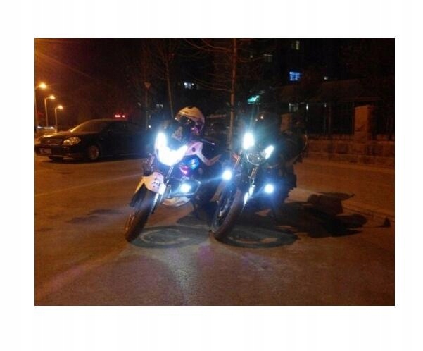 2x HALOGENY MOTOCYKLOWE LAMPY REFLEKTORY RING LED Dopasowanie do pojazdu produkt dedykowany