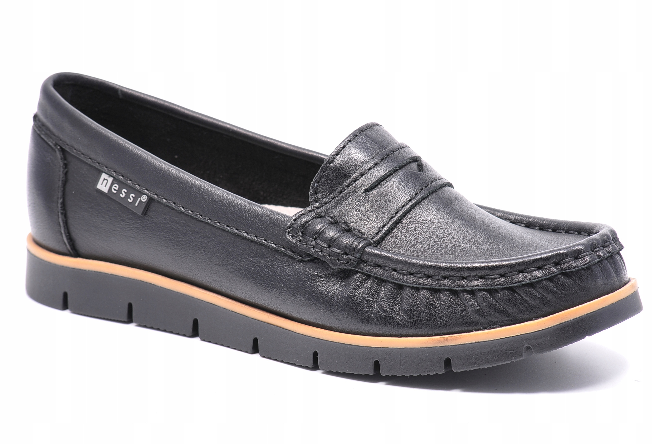Nessi 76506 Černé mokasíny Velikost 37