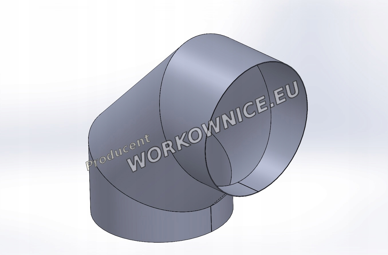 Kolano segmentowe metalowe FI 400 90st przemysłowe