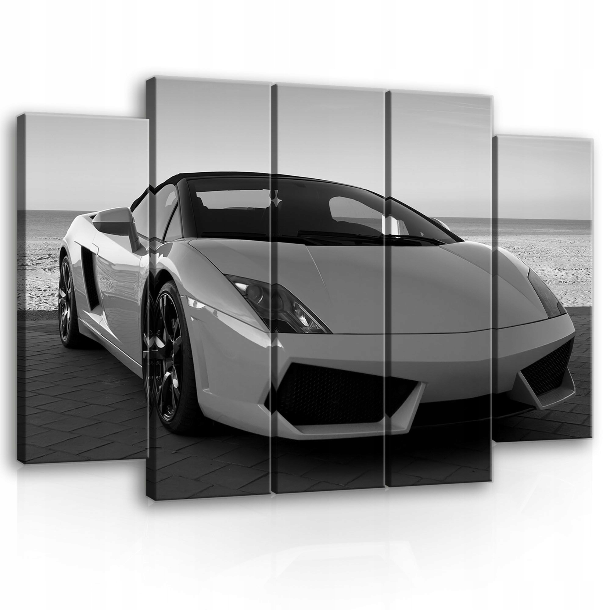 Obraz na plátne 150x100 Čiernobiely automobil Lamborghini