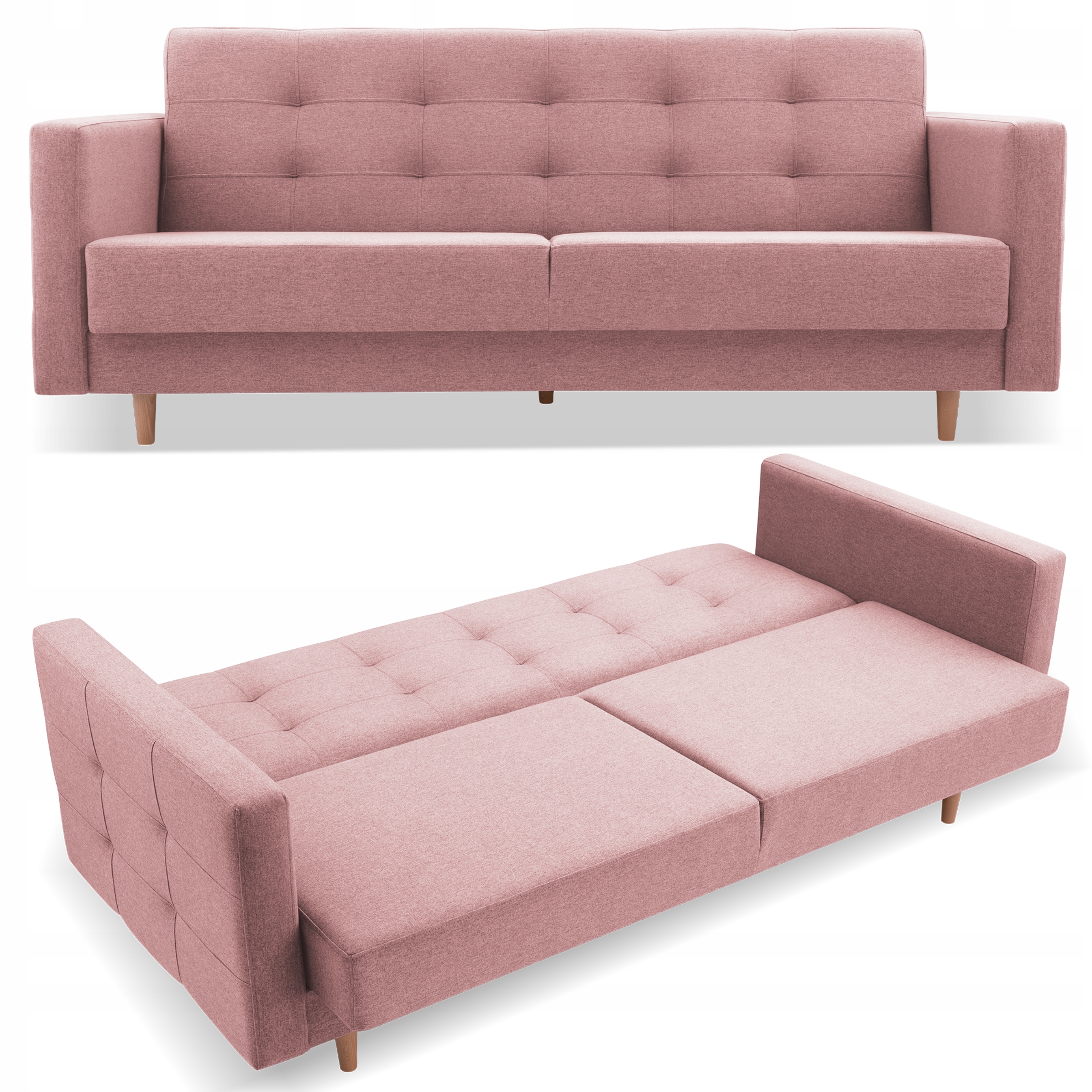 Rozkládací pohovka Godivo růžová Norn 52 s pohodlným výpletem Výrobce