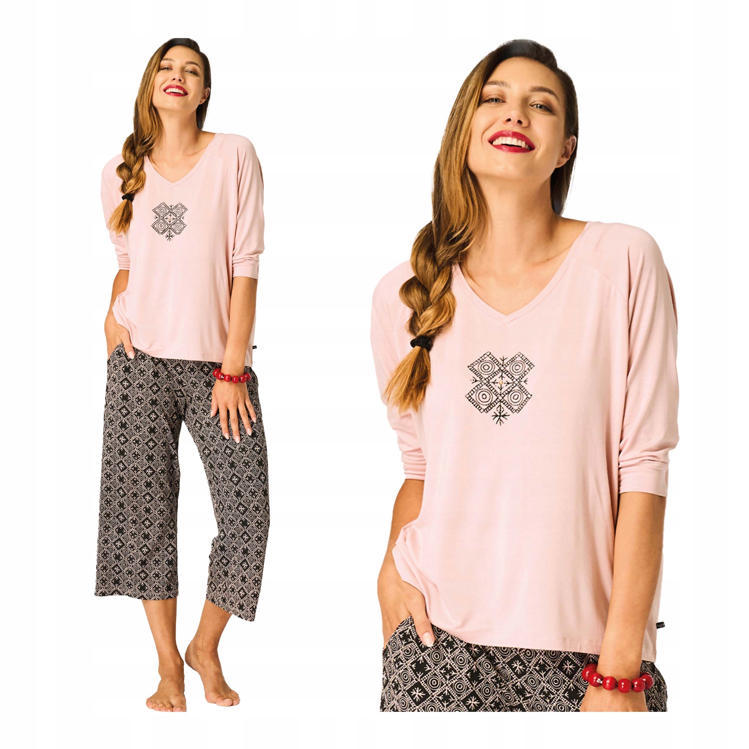 Dámské dvoudílné pyžamo z viskózy L, vhodné do nemocnice Key