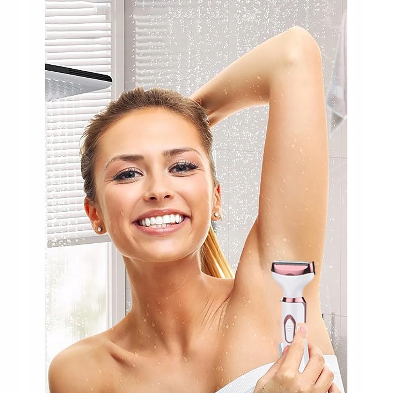 4 W 1 ELEKTRYCZNA GOLARKA DLA KOBIET DO GOLENIA NA MOKRO I NA SUCHO Z USB Szerokość produktu 5.1 cm