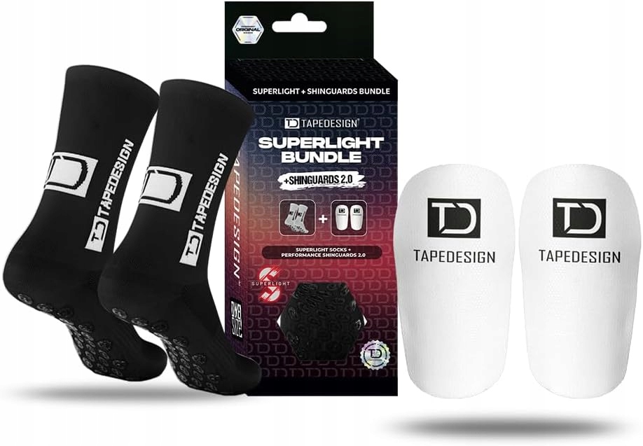 Getry Piłkarskie Skarpety Tapedesign Antypoślizgowe R. 37-48 Czarne