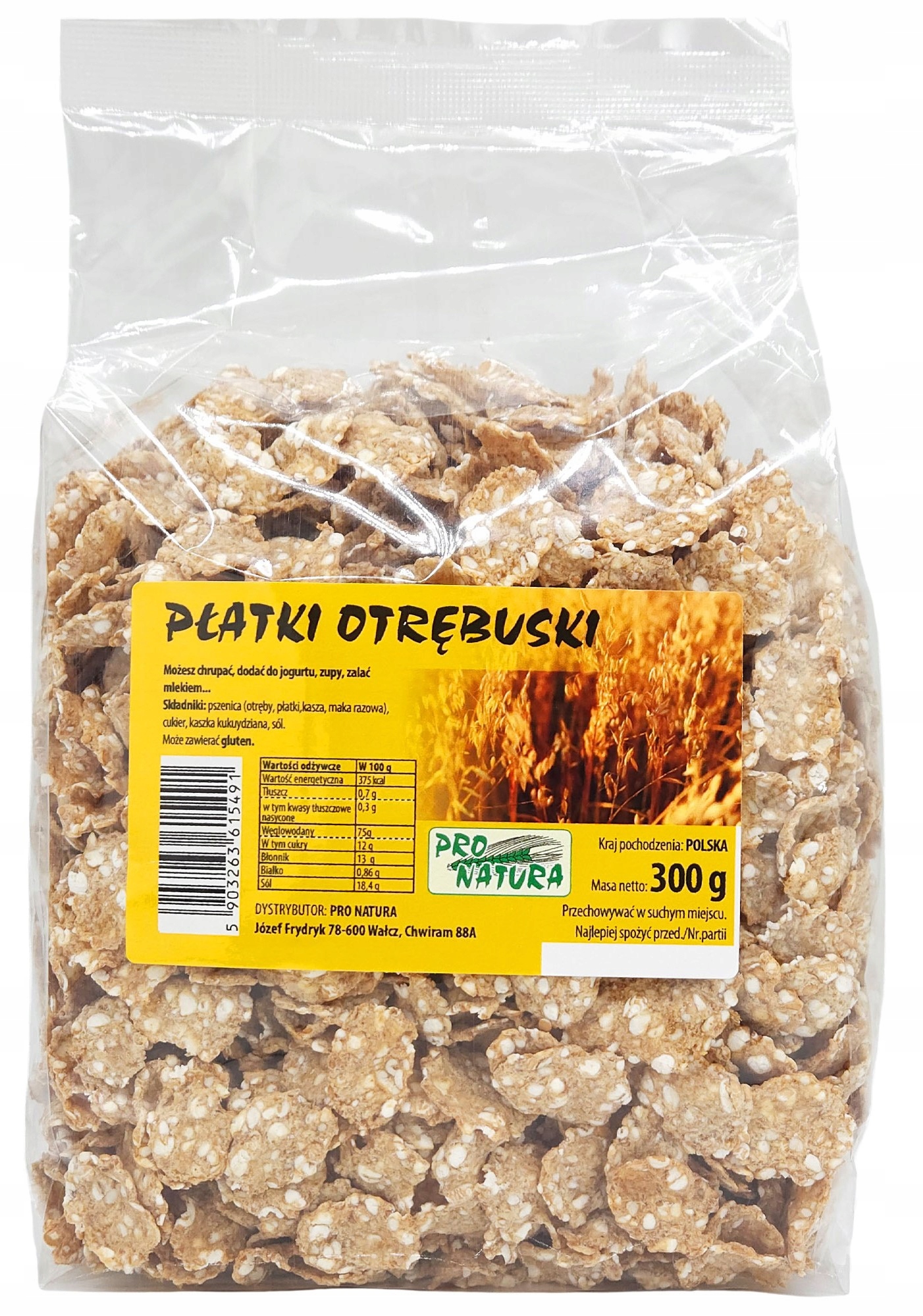 Levně Pro Natura Celozrnné vločky Otrębuski 300 g