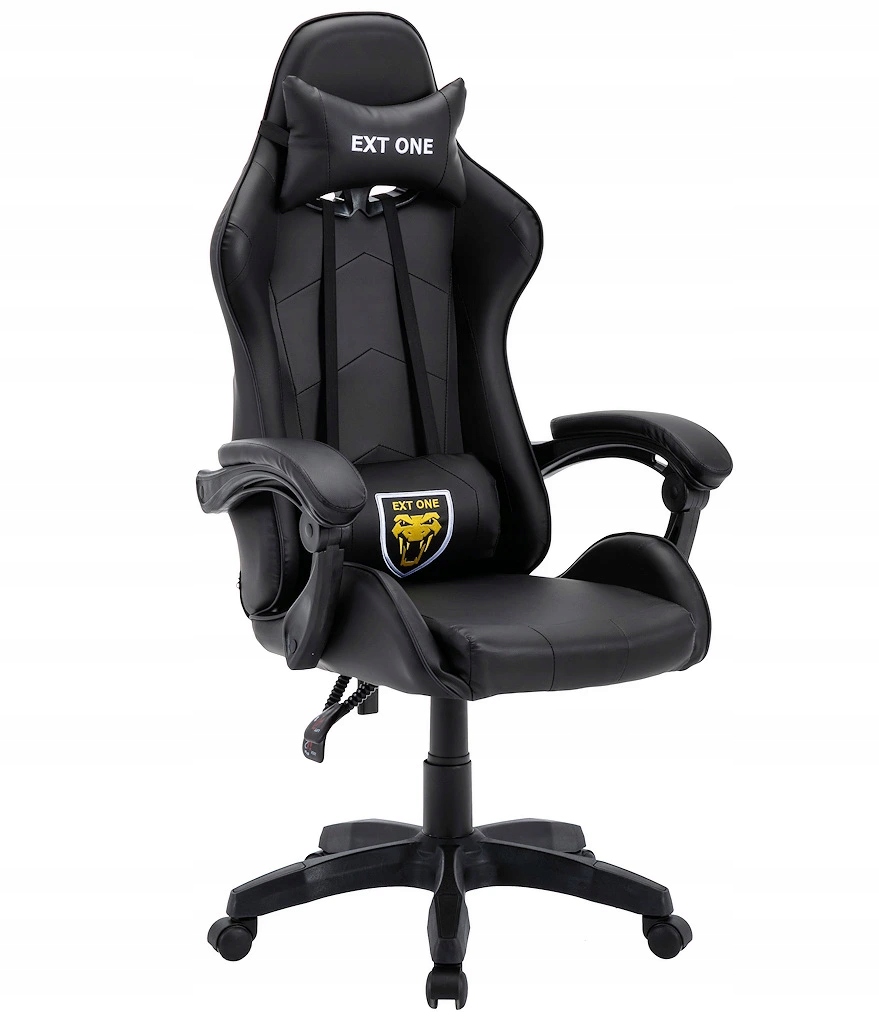 Fotel gamingowy Ext One Black ergonomiczy, regulowany,