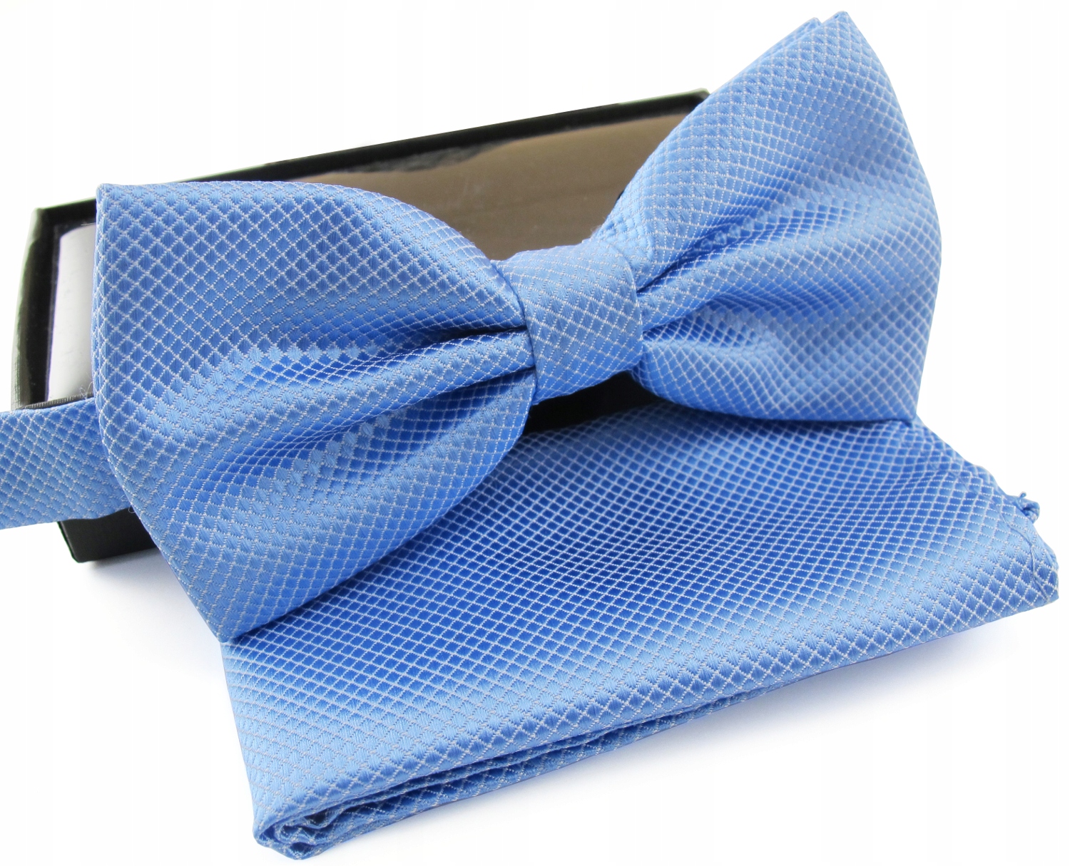 

Muszka Mucha Męska Poszetka Błekit.