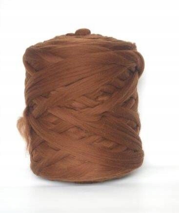 Wełna czesankowa czesanka filc 50g Ciemny Camel