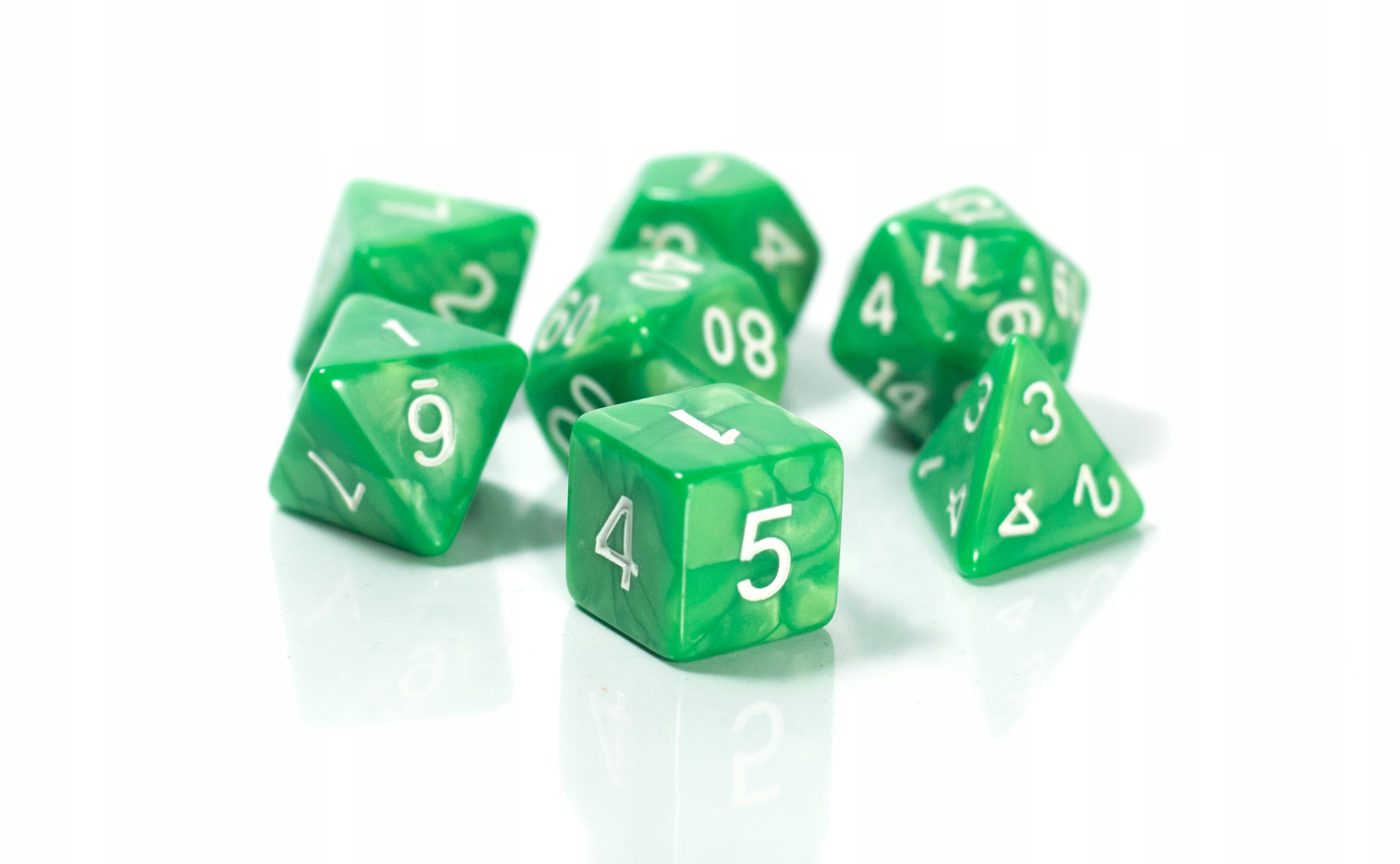 

Zieleń Driad Zestaw 7 Perłowych Kości Rpg