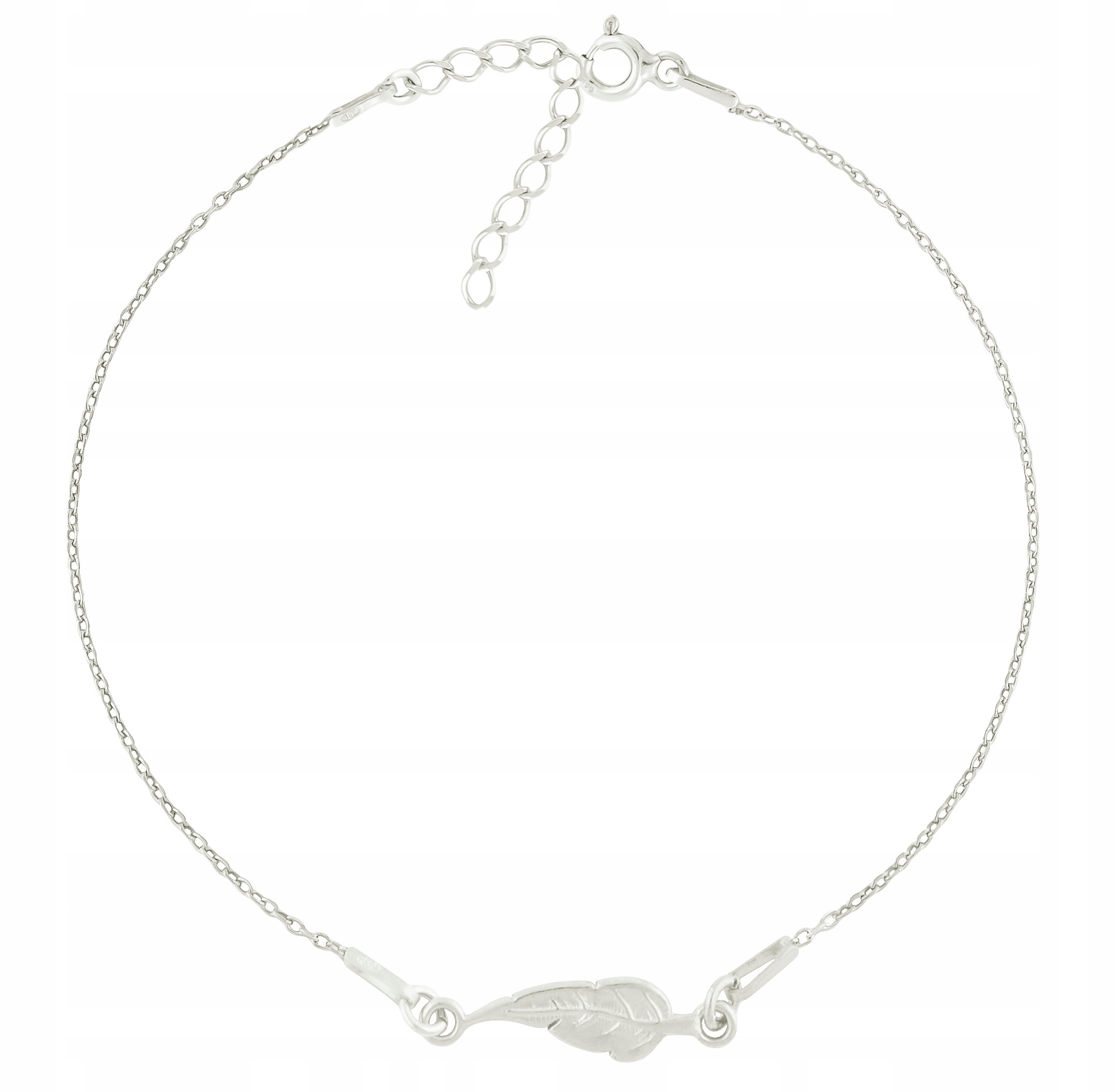 

Bransoletka na nogę z piórkiem Piórko Srebro 925