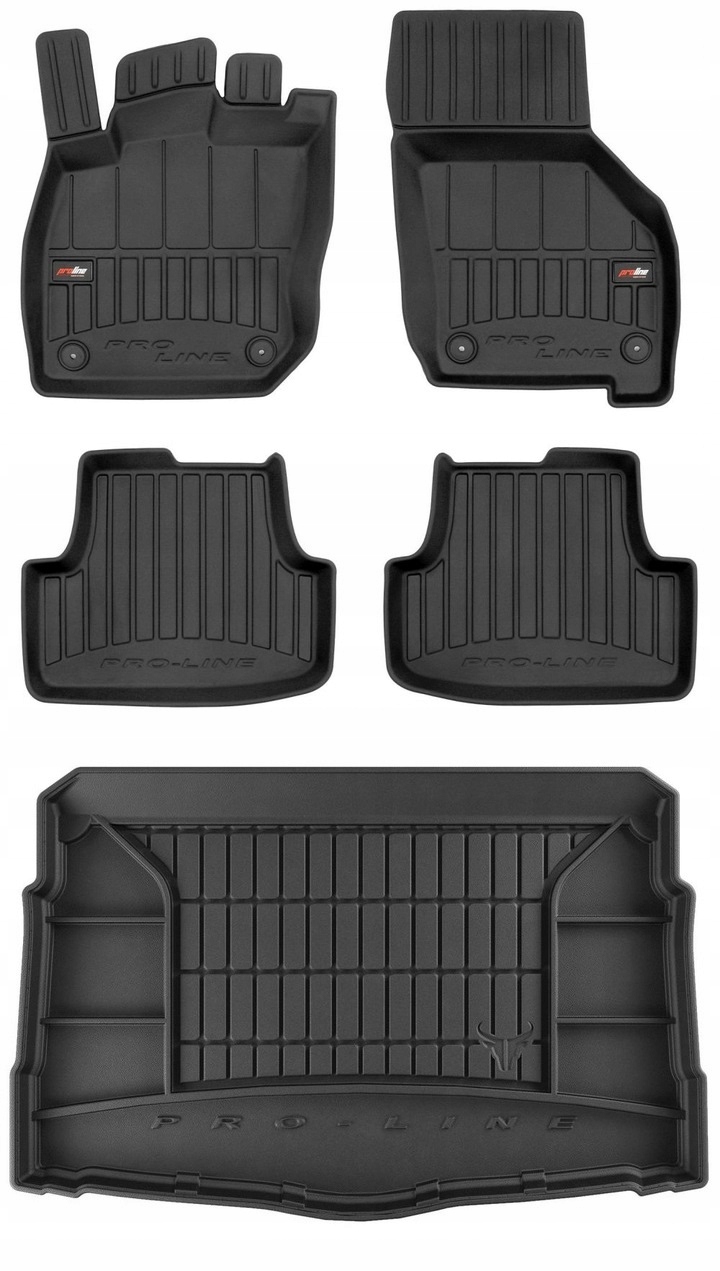 Set 3D gumové rohože Vw Golf 8 Hybrid Hb od roku 2019