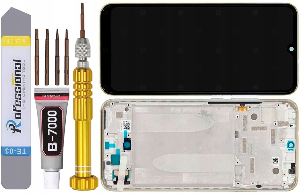 Displej Pro Xiaomi MI A3 Oled LCD Displej Rámeček Silver