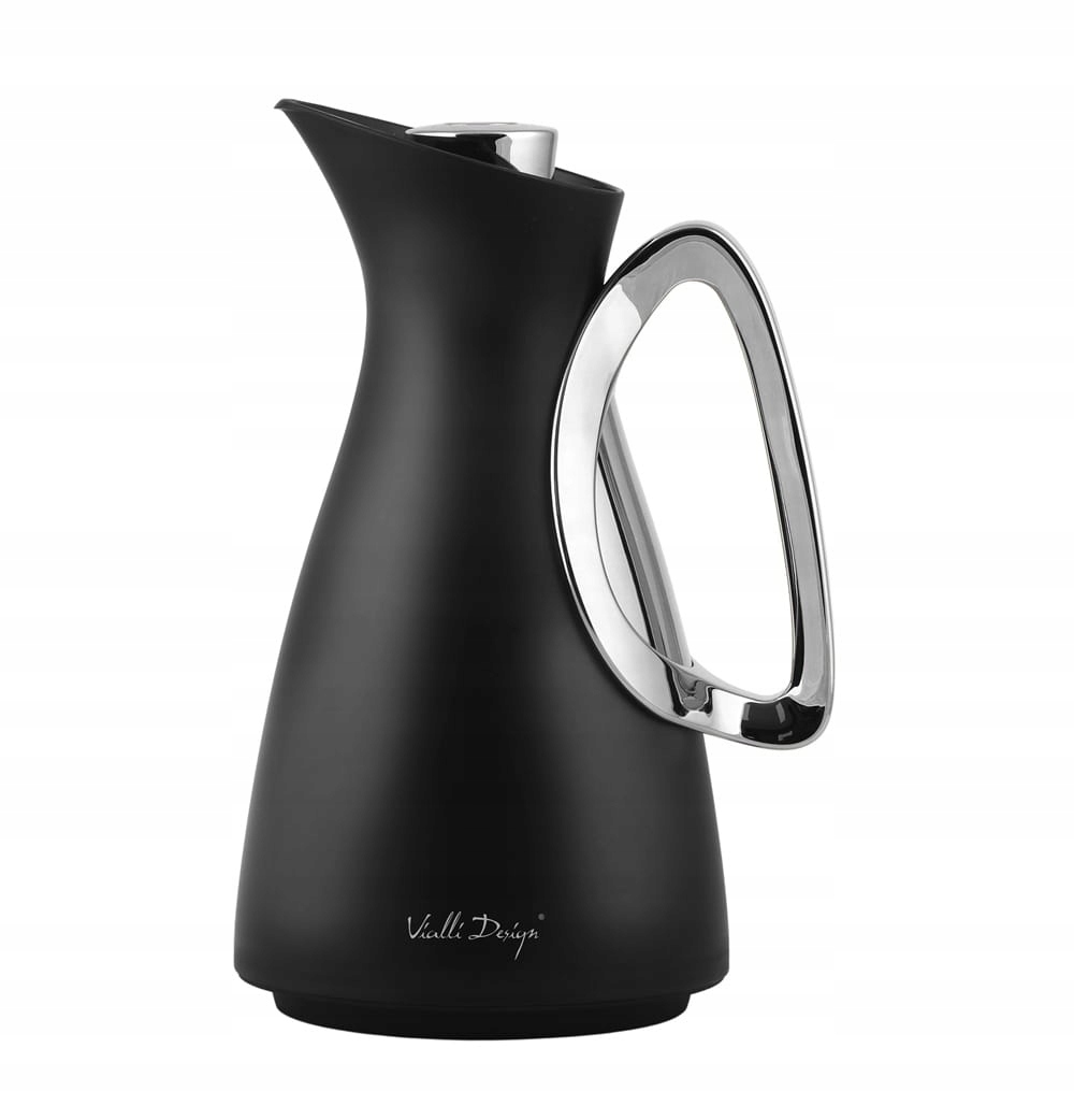 Termos se skleněnou vložkou Alessia 1 L Černo stříbrný