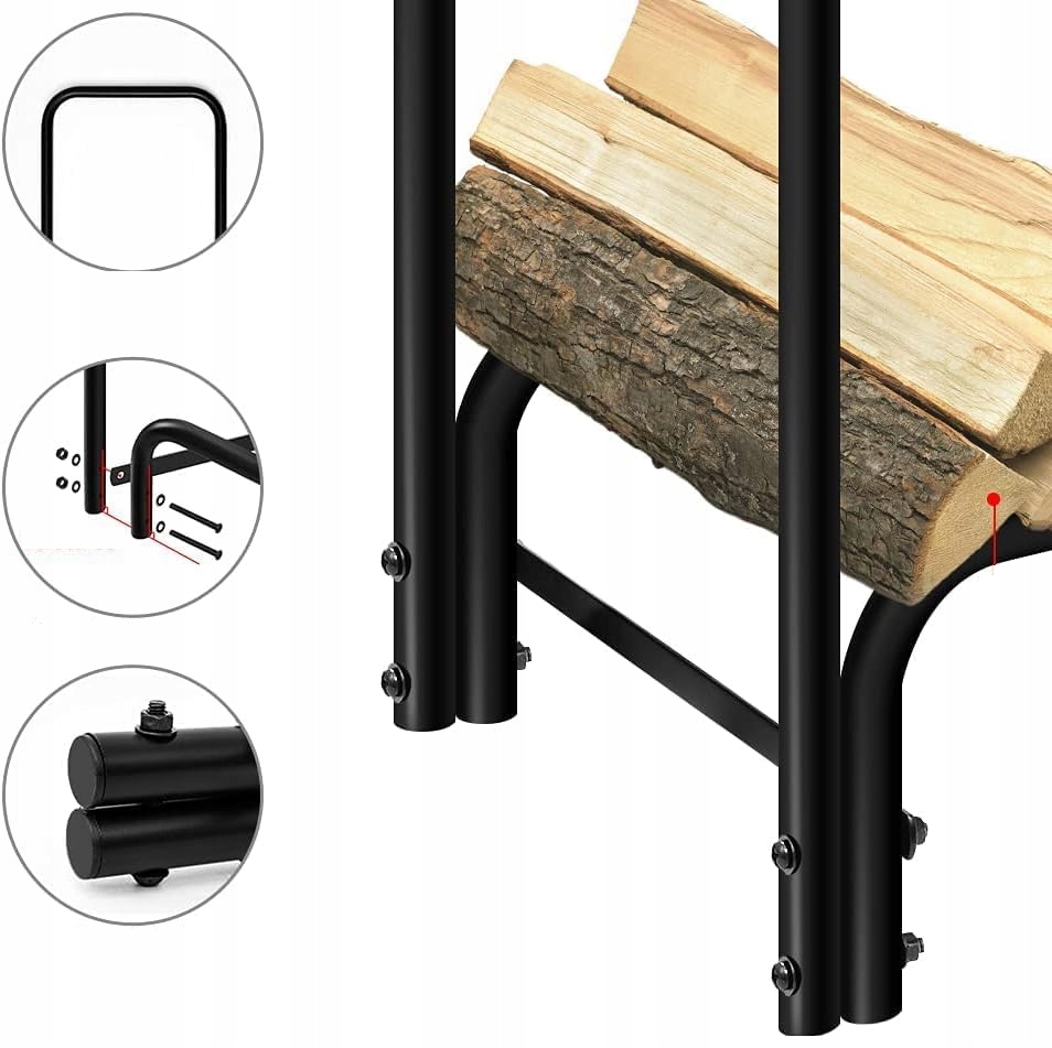 METALOWY STOJAK DO DREWNA ORGANIZER Materiał metal