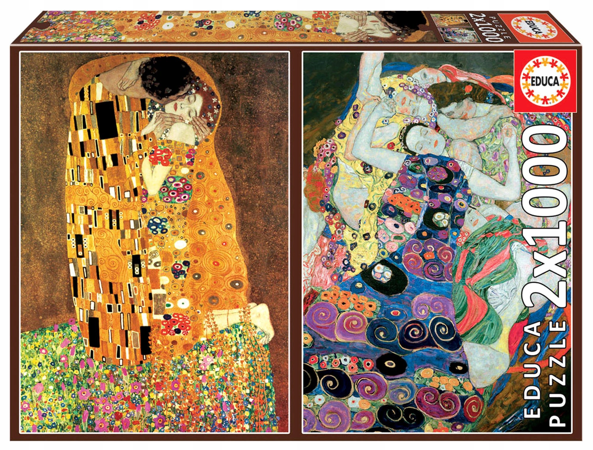 

Puzzle 2 x 1000 Pocałunek Dziewica Gustav Klimt