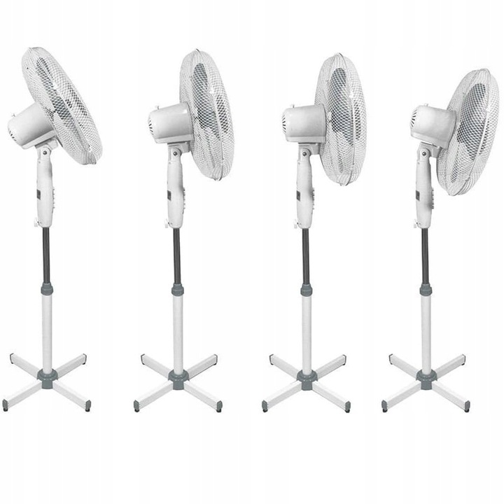 WIATRAK STOJĄCY WENTYLATOR PODŁOGOWY CZARNY/ BIALY Model WIATRAK PODŁOGOWY STOJĄCY CICHY