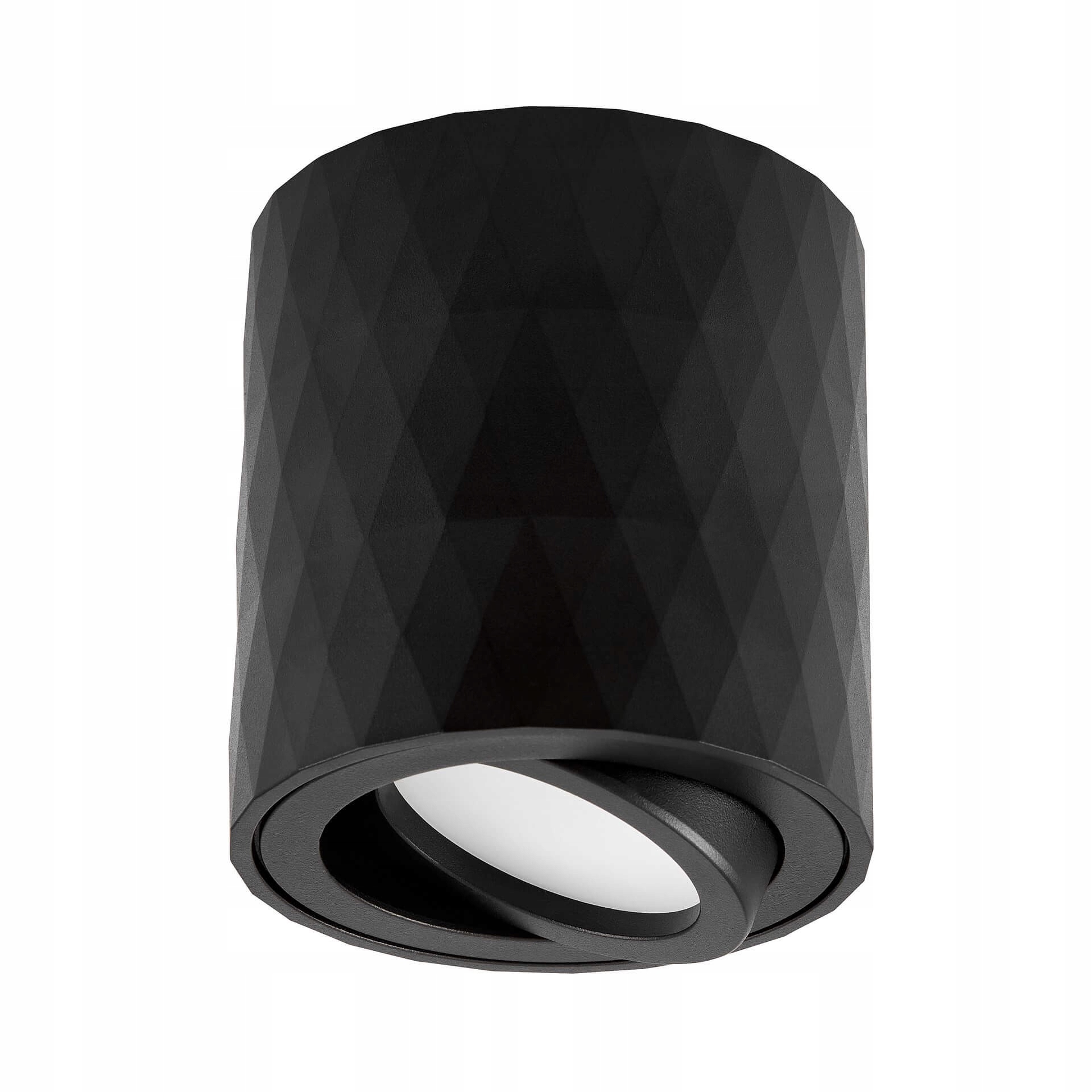 LAMPA NATYNKOWA RUCHOMA GU10 CZARNA TUBA - SPOT LED SUFITOWY TIGO W1