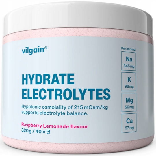 Elektrolyty Limonáda Malinová 320 g Vilgain rozpustný ovocný prášek