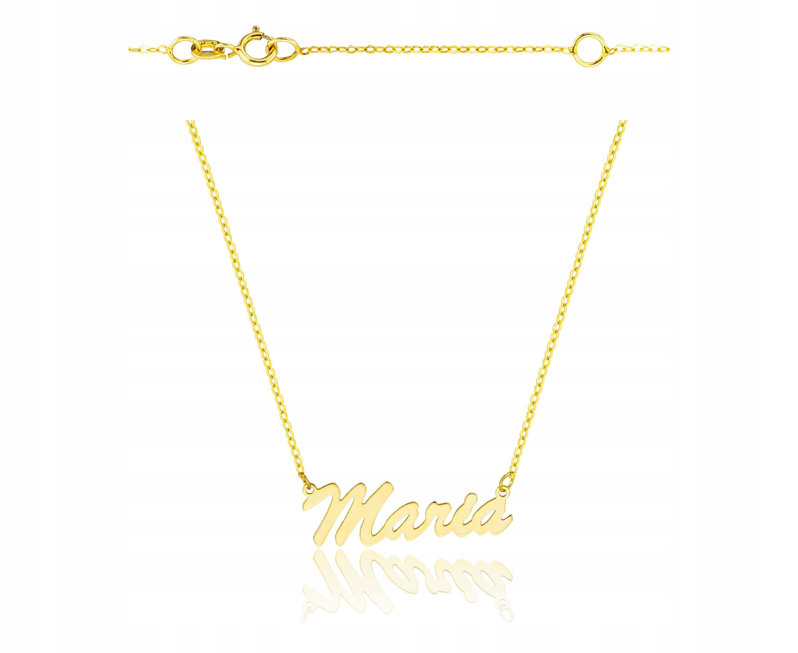 Zlatý náhrdelník 585 s jménem Maria vaše gravírování