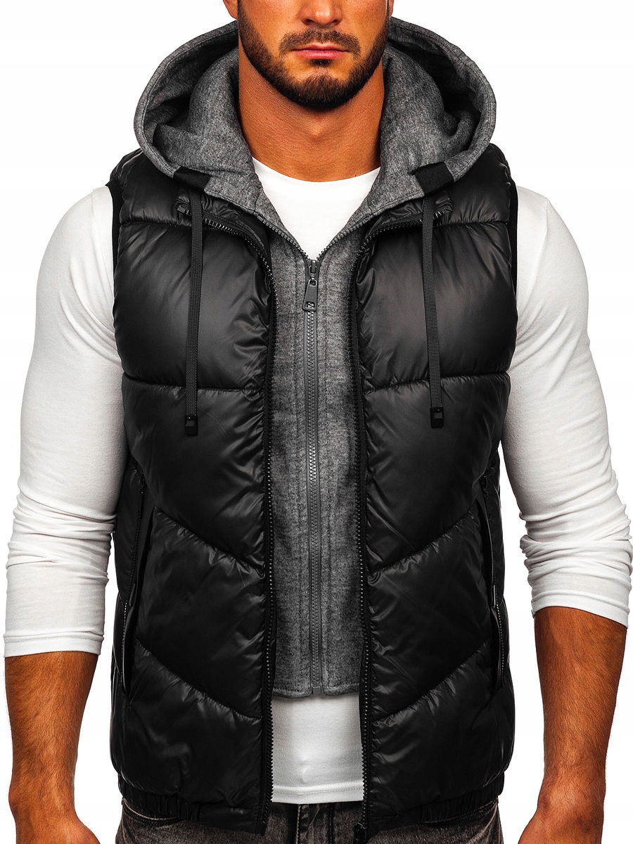 

Bezrękawnik Z Kapturem Czarny 2908 DENLEY_2XL