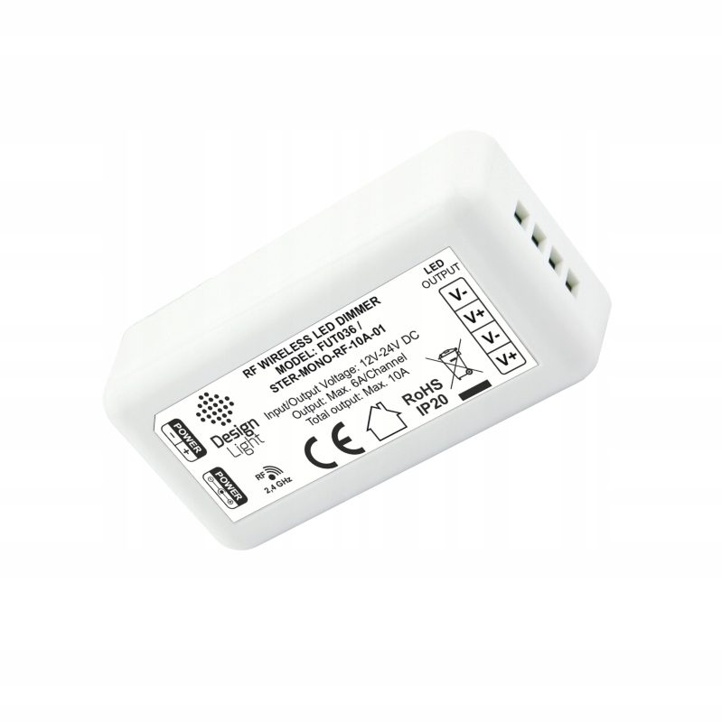 

Sterownik 4-strefowy Led Mono RF2,4G #881