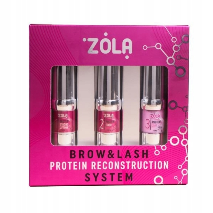 Sada na laminování obočí Zola Brow&Lash Protein Reconstruction System 1.2.3