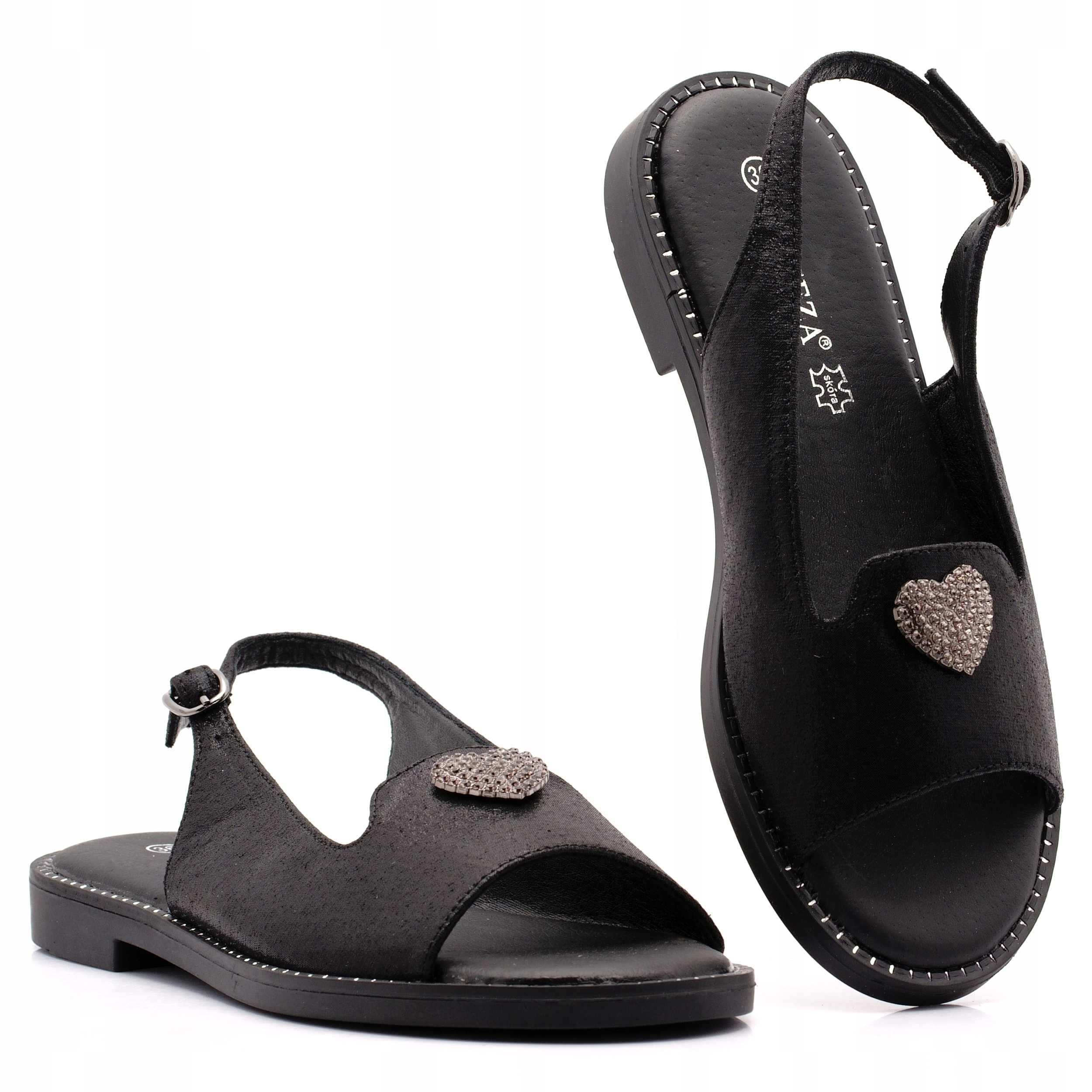 Vinceza Sandały Letnie Buty Damskie Na Płaskim Obcasie Wsuwane 17384 41