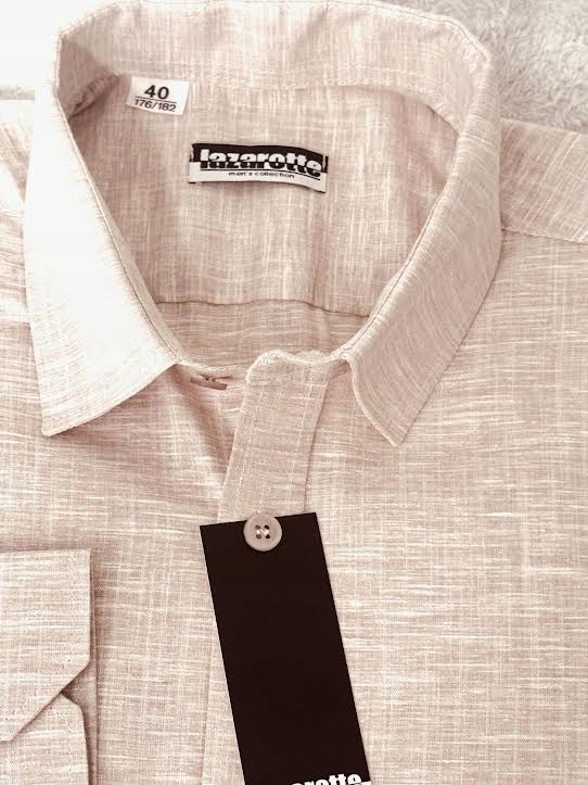 Lazarotte Pánská Košile s dlouhým rukávem, béžový melír, velikost 41, Výška 176/182