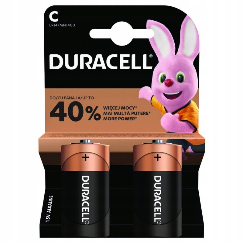 

2 x bateria alkaliczna Duracell LR14 C R14