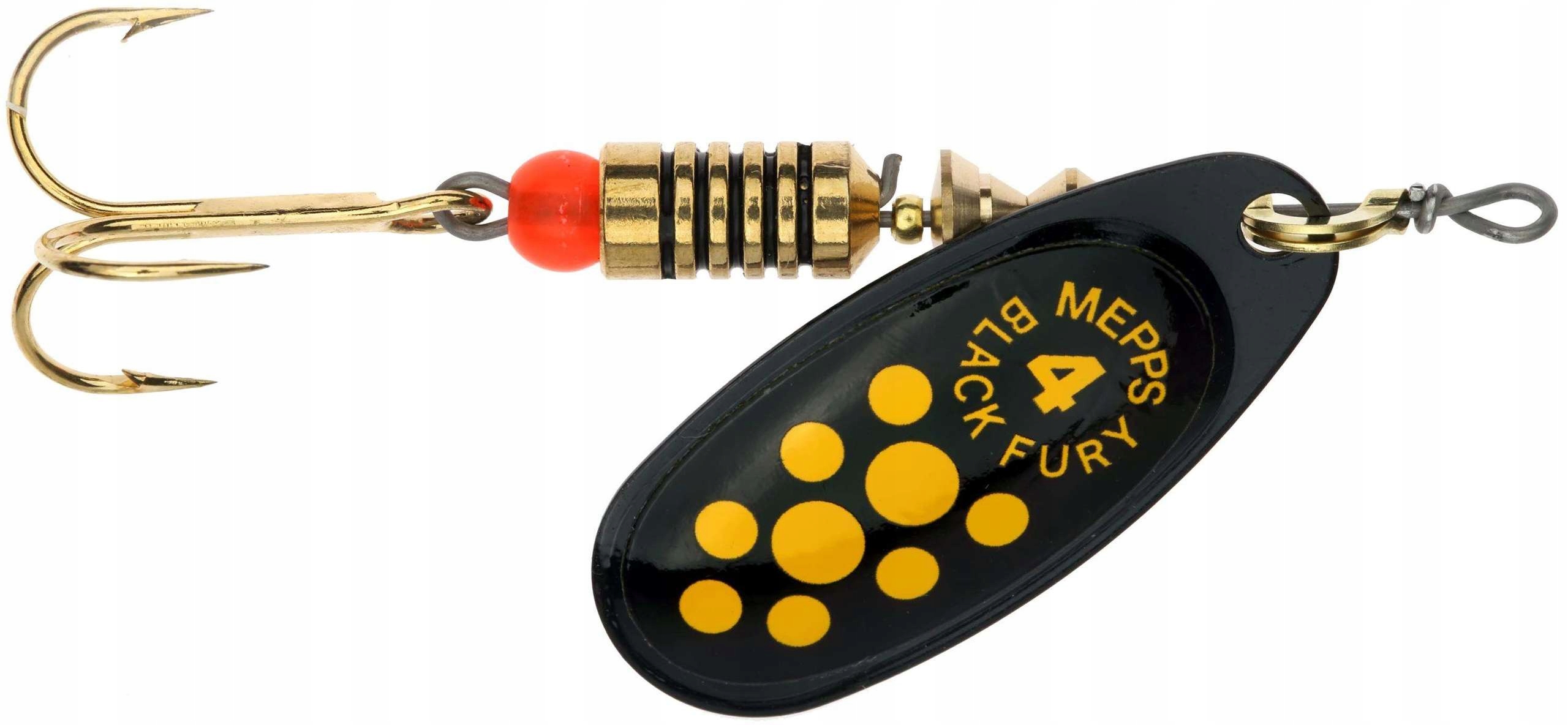 Mepps Black Fury 4 8g czarny-żółte kropki