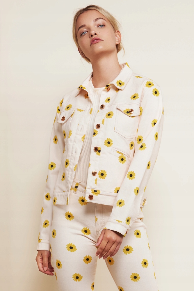 Dámská džínová bunda s květinami Fabienne Chapot 38