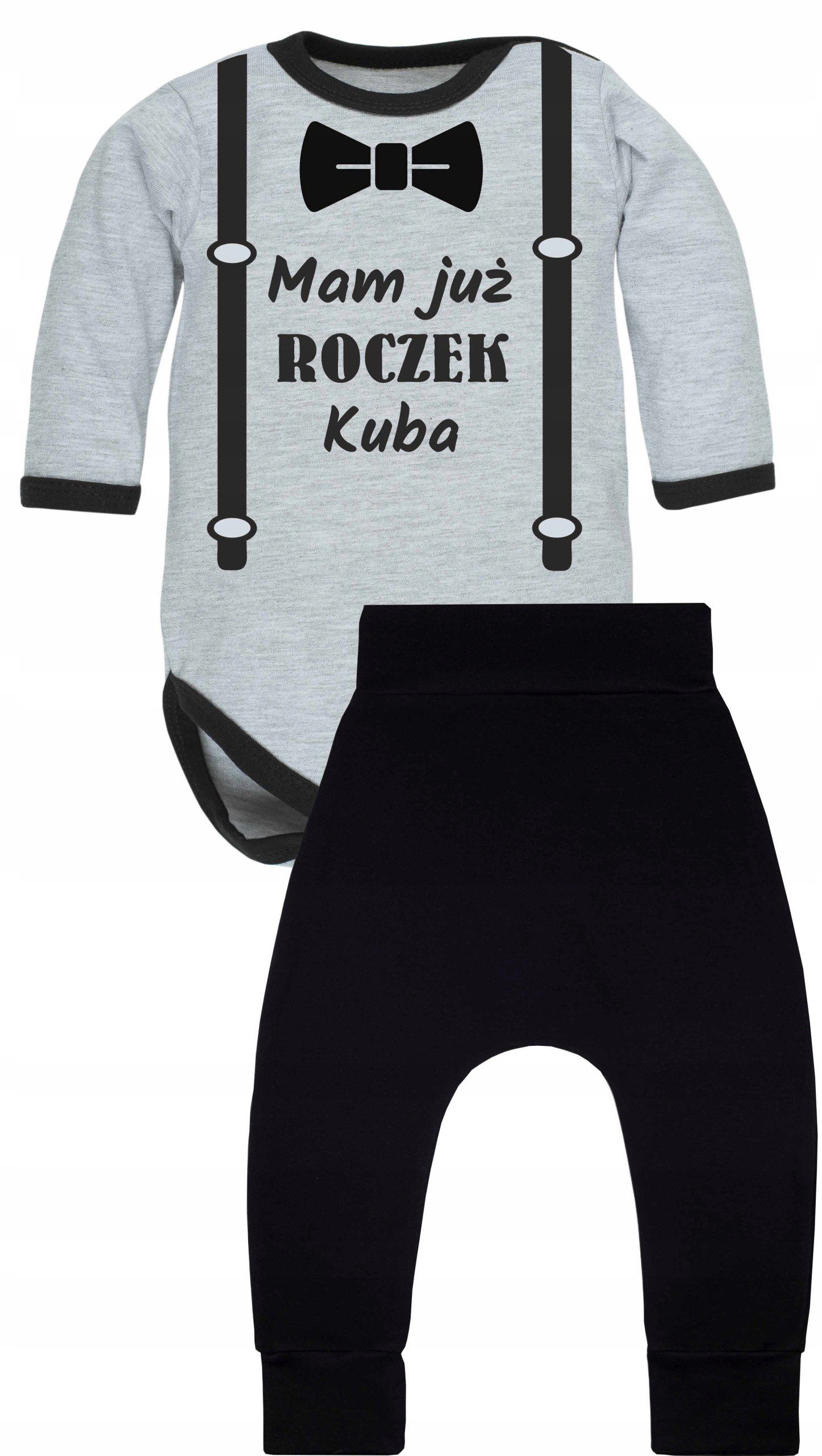 

Spodenki i body na 1 urodziny dla chłopca, imię