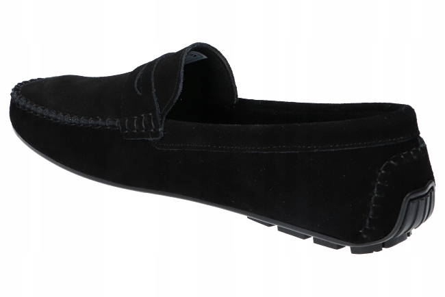 AMERICAN CLUB CY116 PÓŁBUTY SKÓRZANE MOKASYNY BUTY MĘSKIE WSUWANE CZARNE 42 Płeć mężczyzna