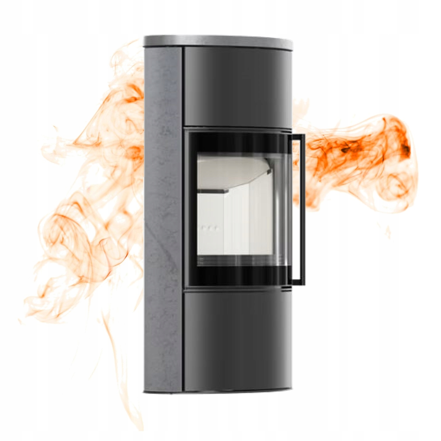 Kamna Vysoká 7 kW akumulační keramika Gray Satin s víkem