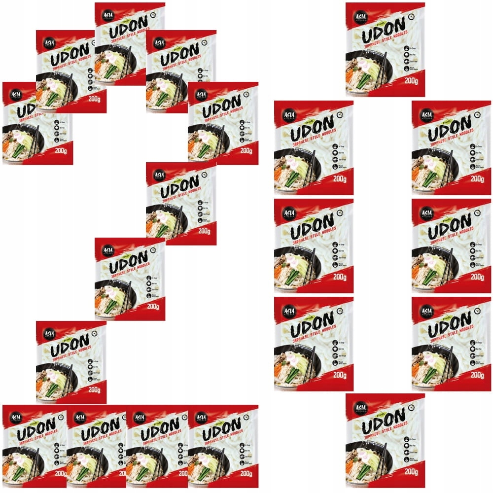 20 x čínské čerstvé těstoviny Udon Pšeničné hotové za 3 minuty 200 g Asia Kitchen