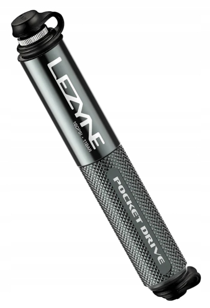Pompka Ręczna Lezyne Pocket Drive Abs Flex Hose 160Psi Dł.krótka 140mm Szar