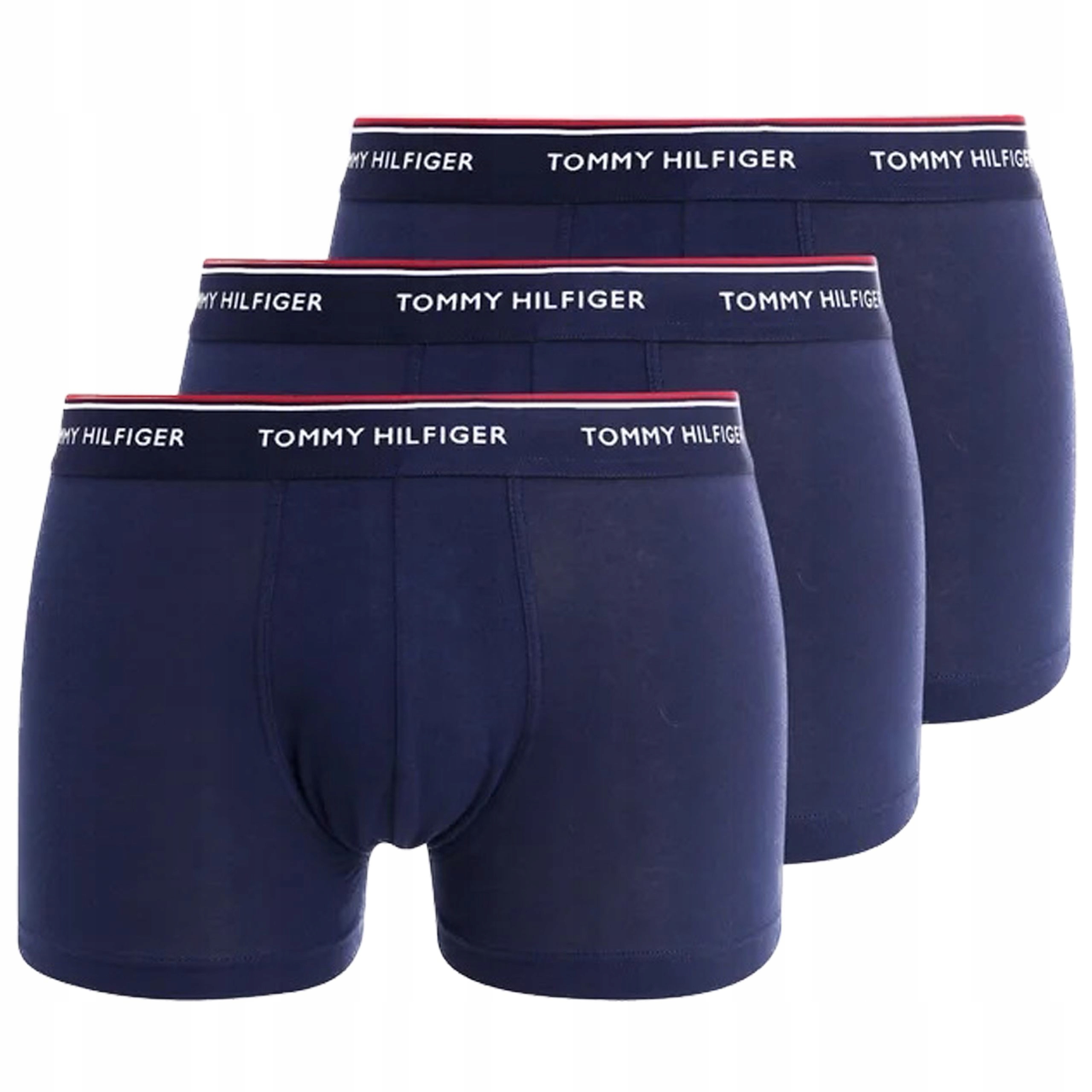 TOMMY HILFIGER tmavomodré boxerky nohavičky logo 3-pack r.XL
