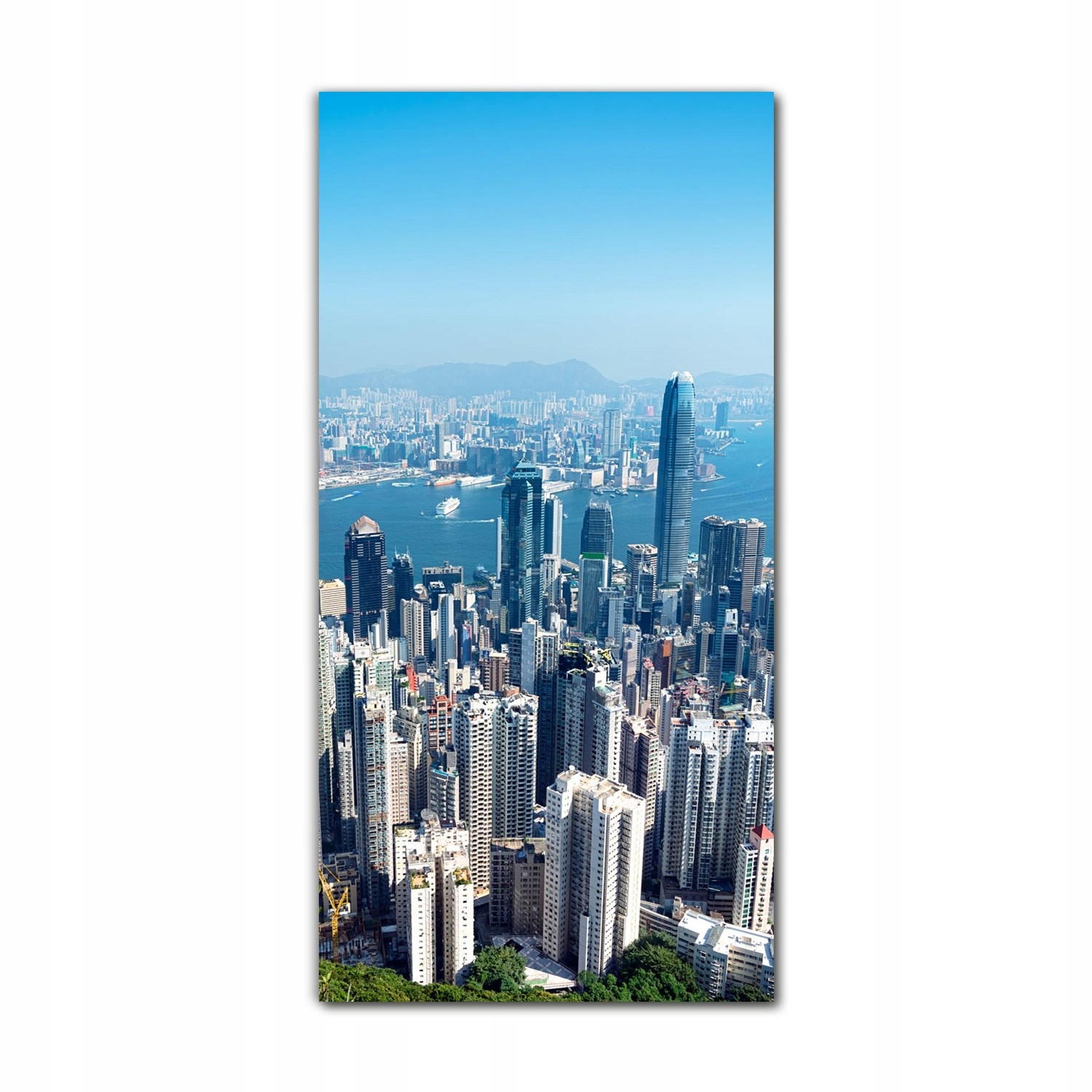 

Obraz na szkle do sypialni 70x140 Widok Hongkong