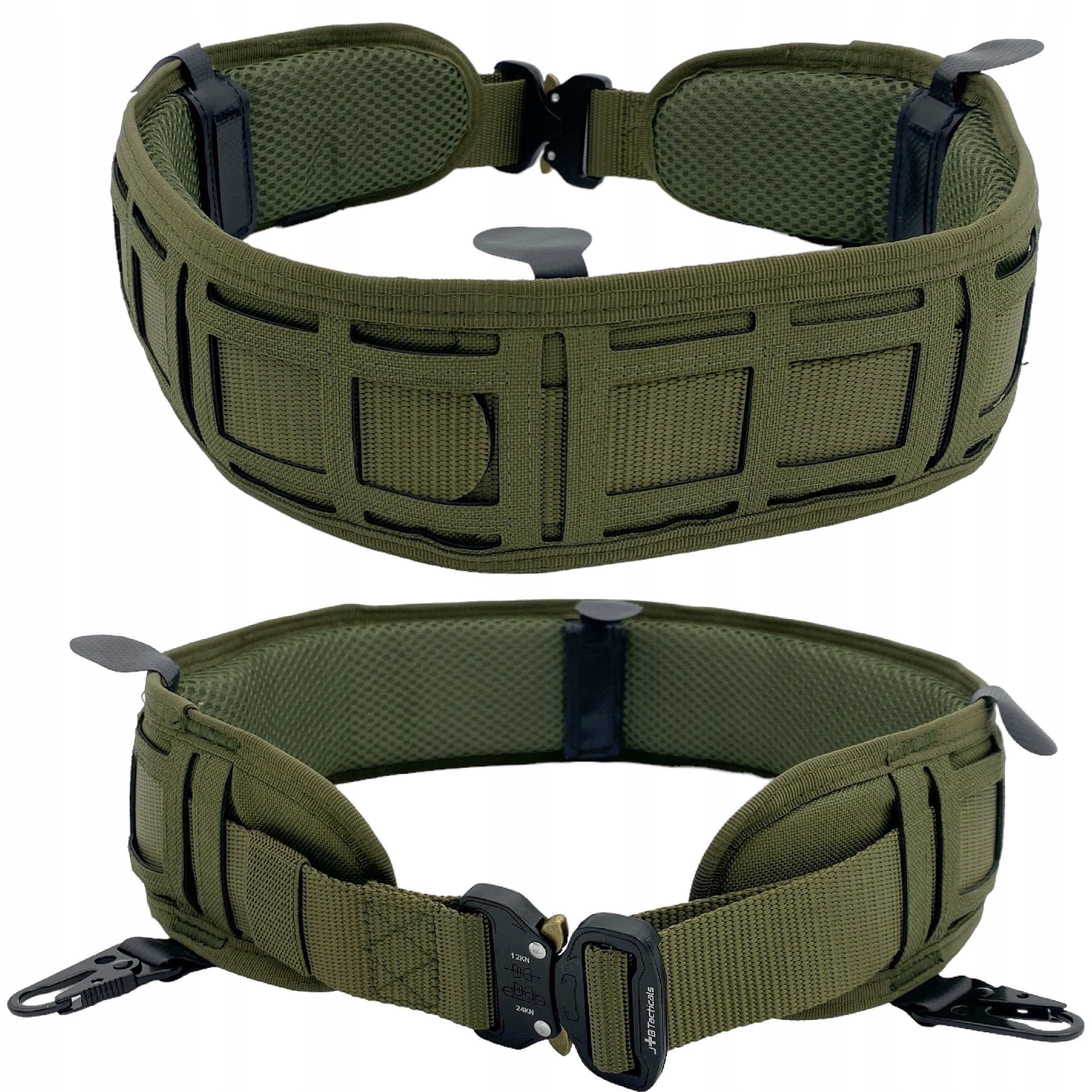 Pas Pasek Taktyczny Strzelecki Wojskowy Bojowy Molle Zielony Męski Premium