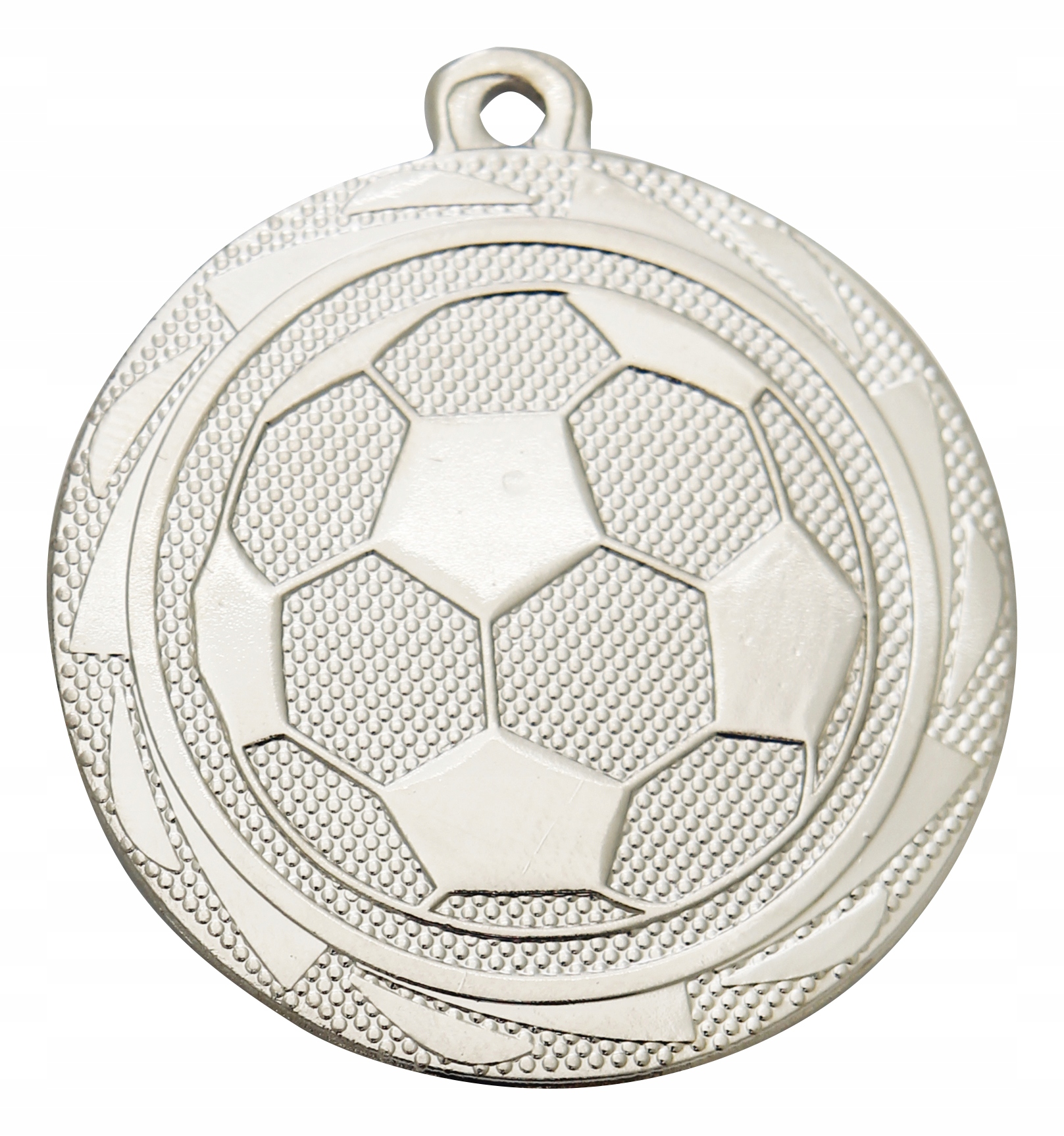 

Srebrny Medal Piłka Nożna Piłkarz 45mm Wstążka