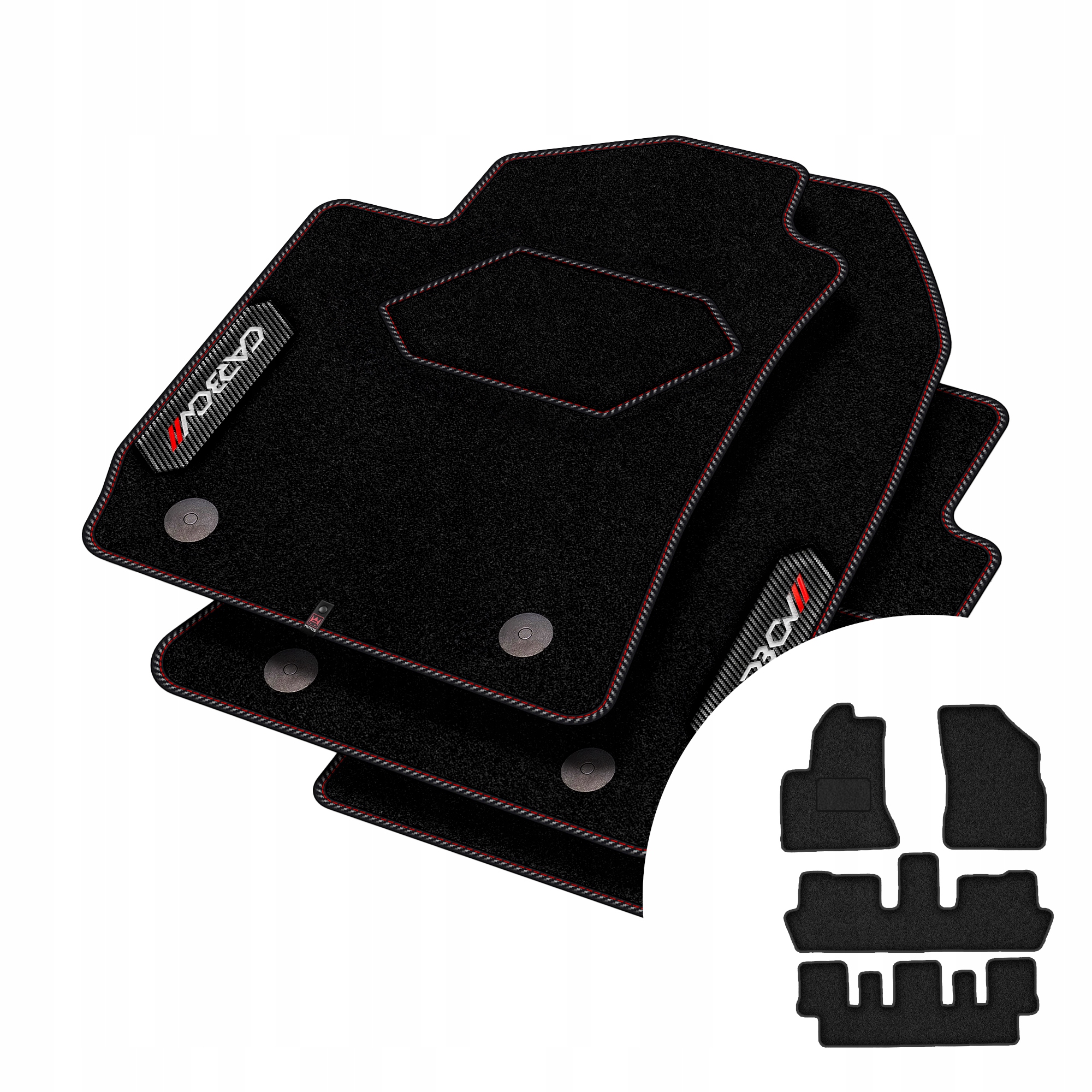 Koberce Carbon pre Citroen C4 Grand Picasso 2006-2