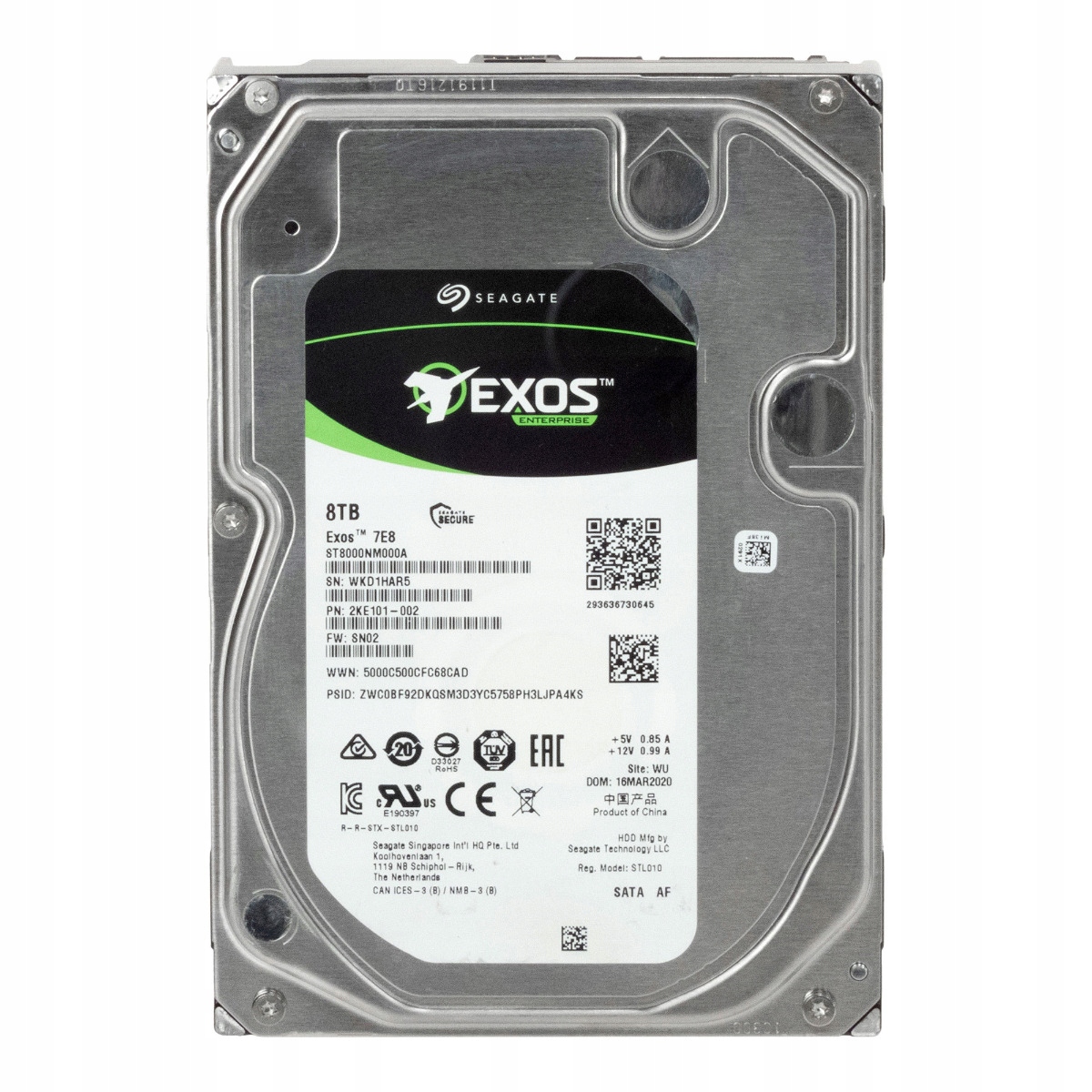Seagate Exos 7E8 8TB 7.2K 256MB Sata III 3.5'' ST8000NM000A