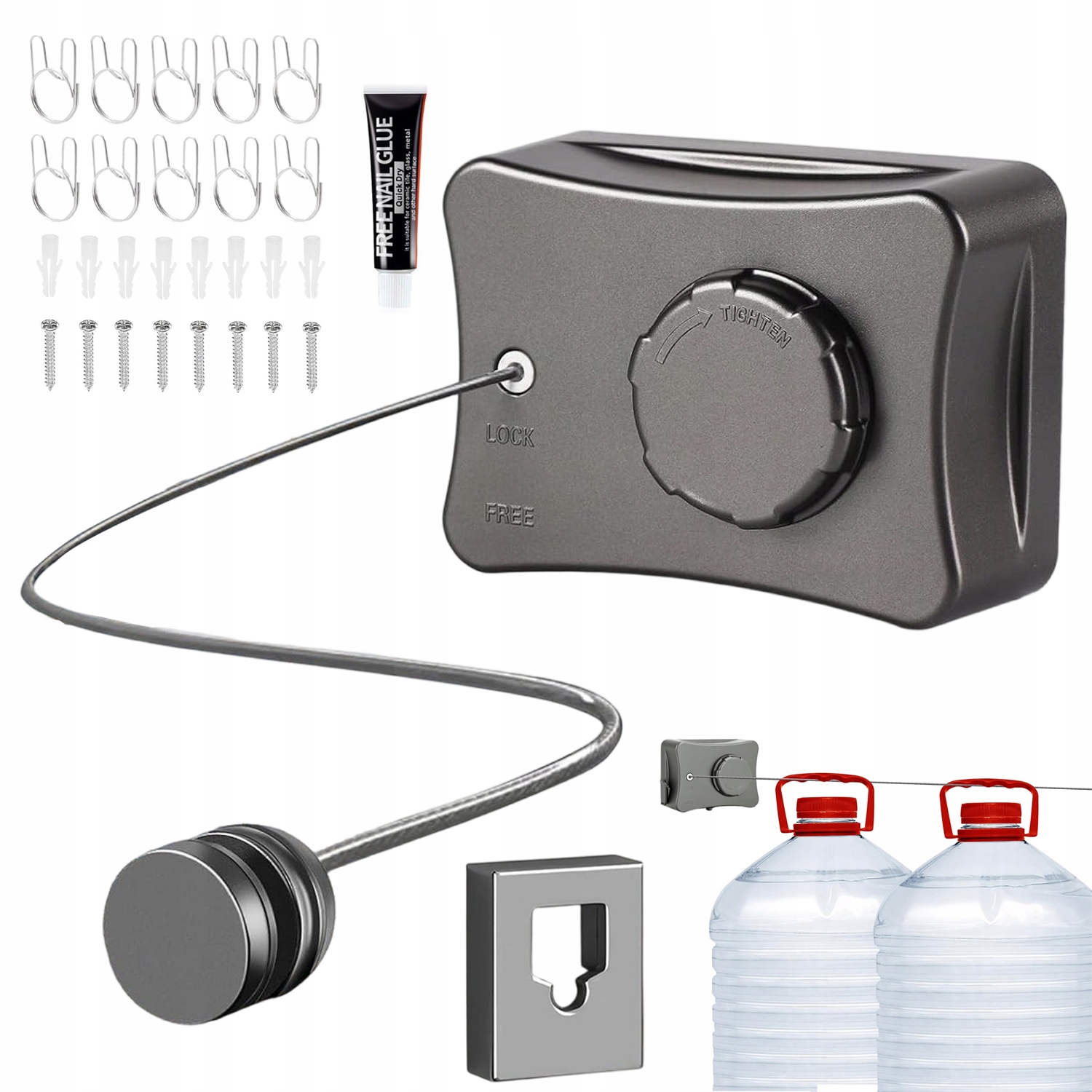 Levně Regulovatelná Neviditelná Výsuvná Šňůra Na Sušení Prádla S Vysokou Nosností