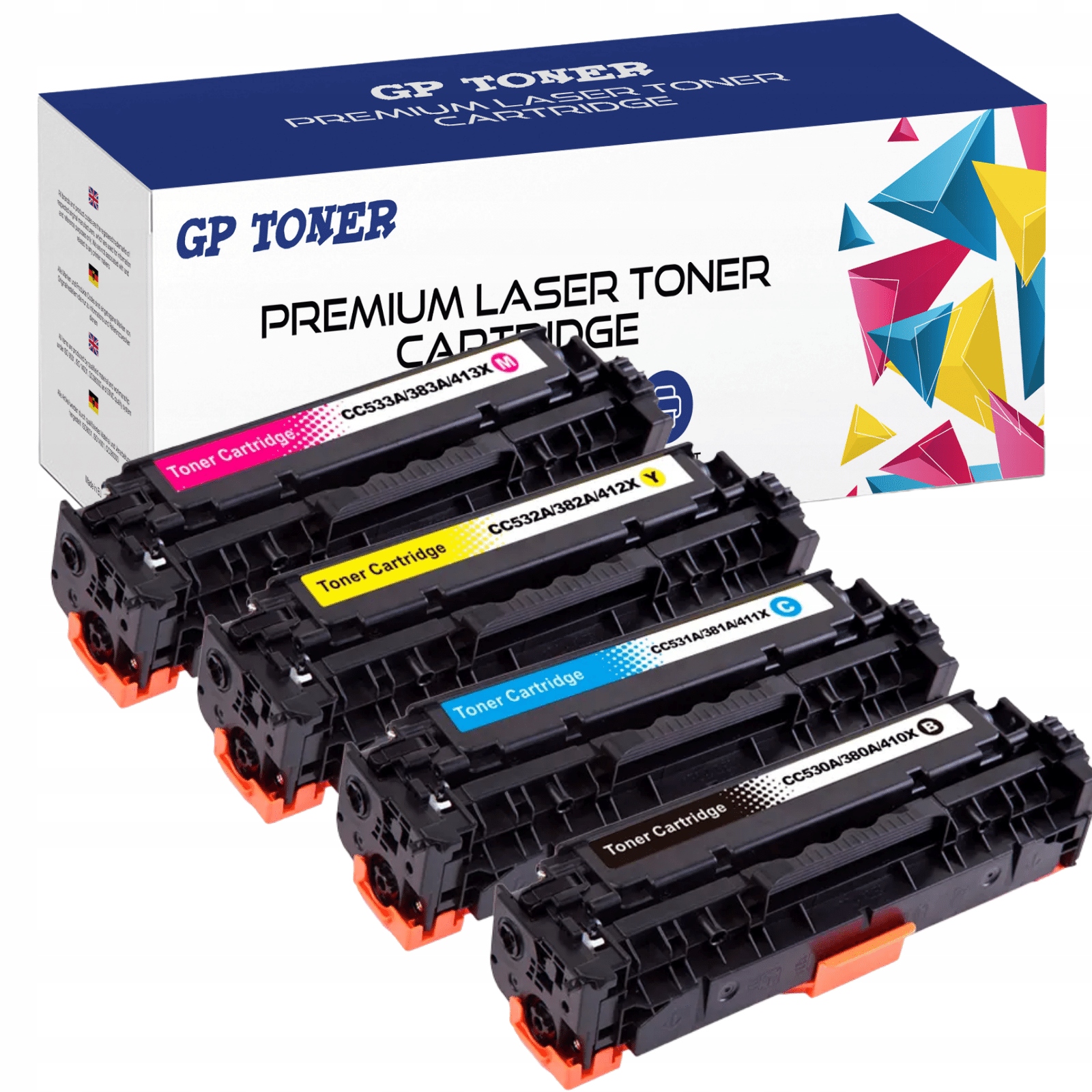 4x Toner Hp Color LaserJet Pro Mfp M476dn M476dw CC530A-533 CP2020 2025