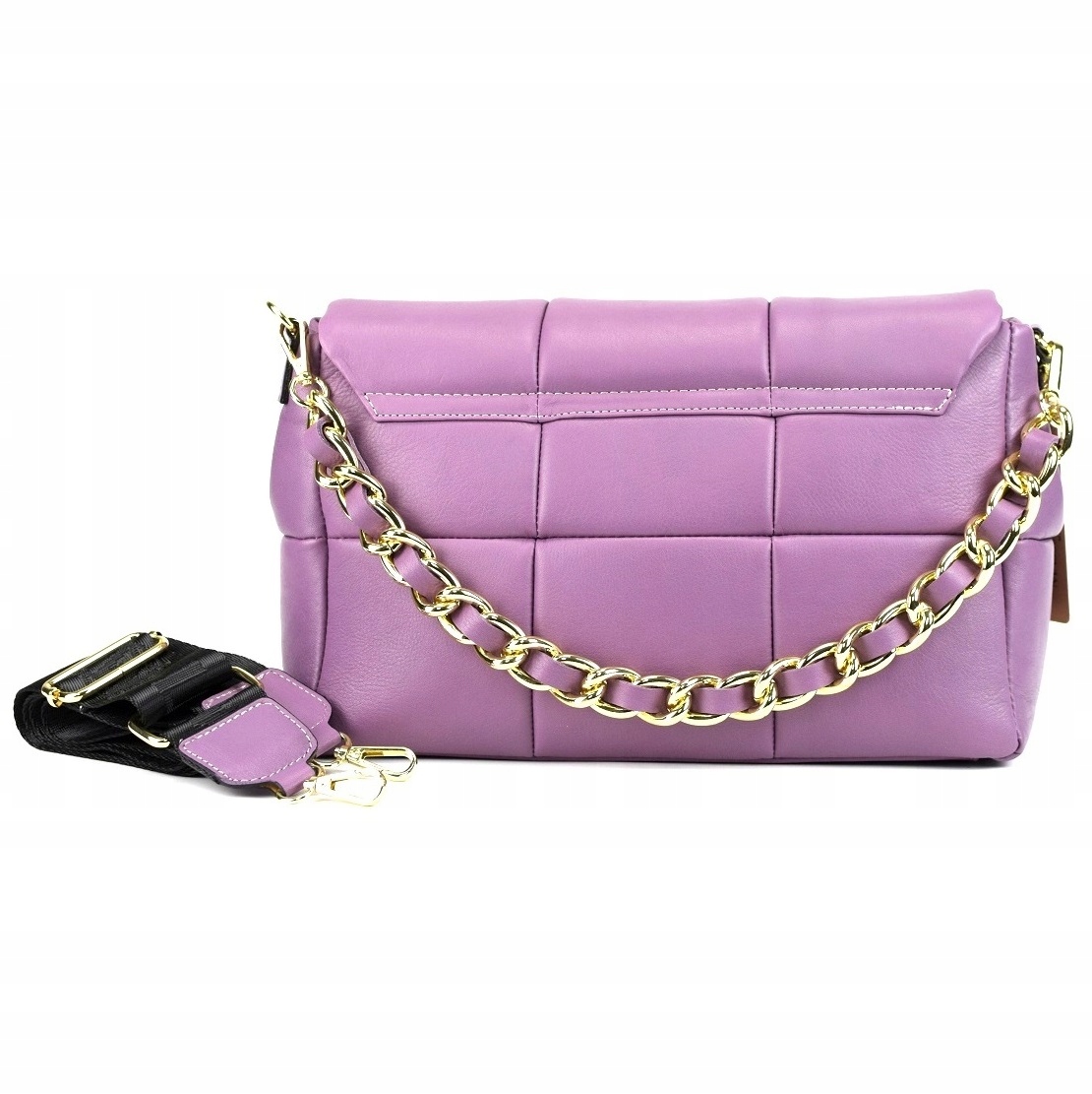 TOREBKA MASSIMO SKÓRA PIKOWANA WRZOS LUX XL 820C Odcień wrzosowy