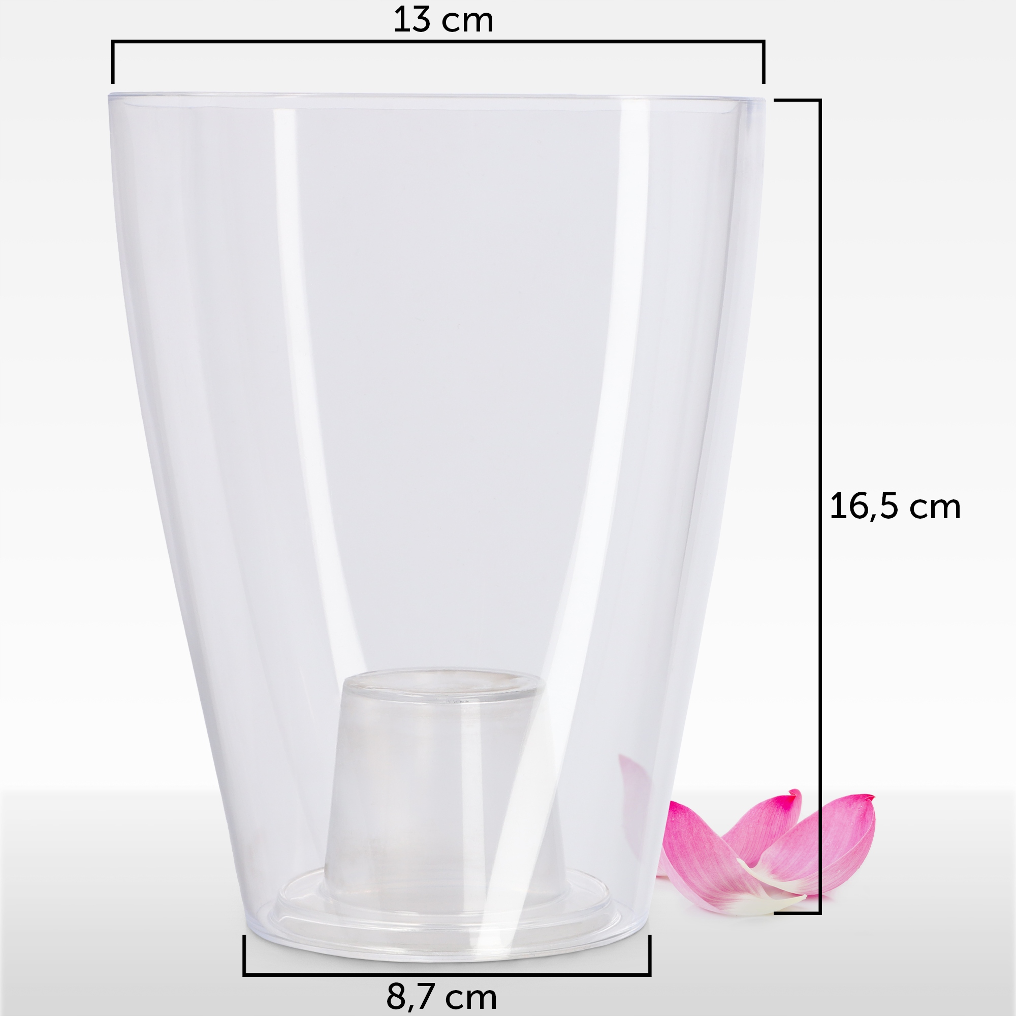 DONICZKA OSŁONKA NA STORCZYK KWIETNIK PLASTIKOWA ROŚLINY 12CM BEZBARWNA Marka Kadax