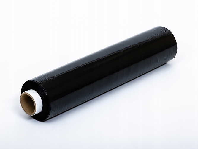 FOLIA STRECZ STRETCH 3KG CZARNA MOCNA do pakowania paczek, 2,15 netto