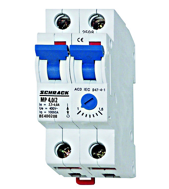 Motorový spínač Mp Schrack BE400208, 2P, 2,5-4A